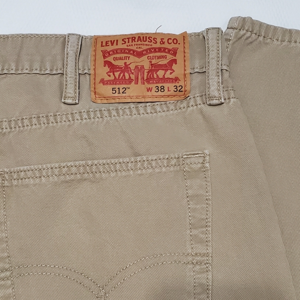 Levi's 512 Slim Fit Jeans Tan 38 Waist - Picture 9 of 11